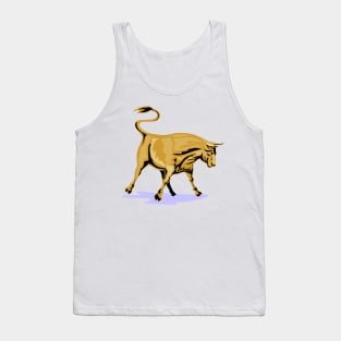 Raging Bull Attacking Retro Tank Top